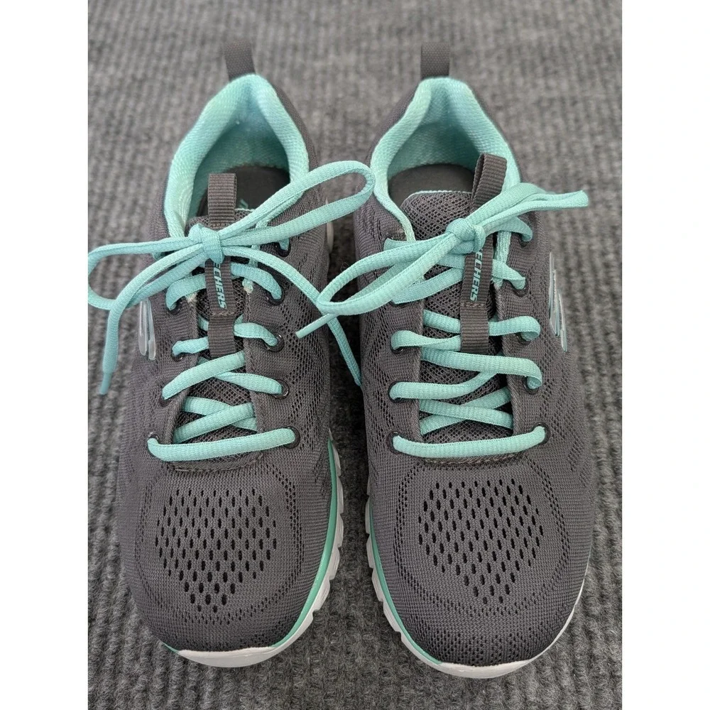 Skechers Graceful Get Connected Sneakers Womens 6 Gray Lightweight Walk Travel